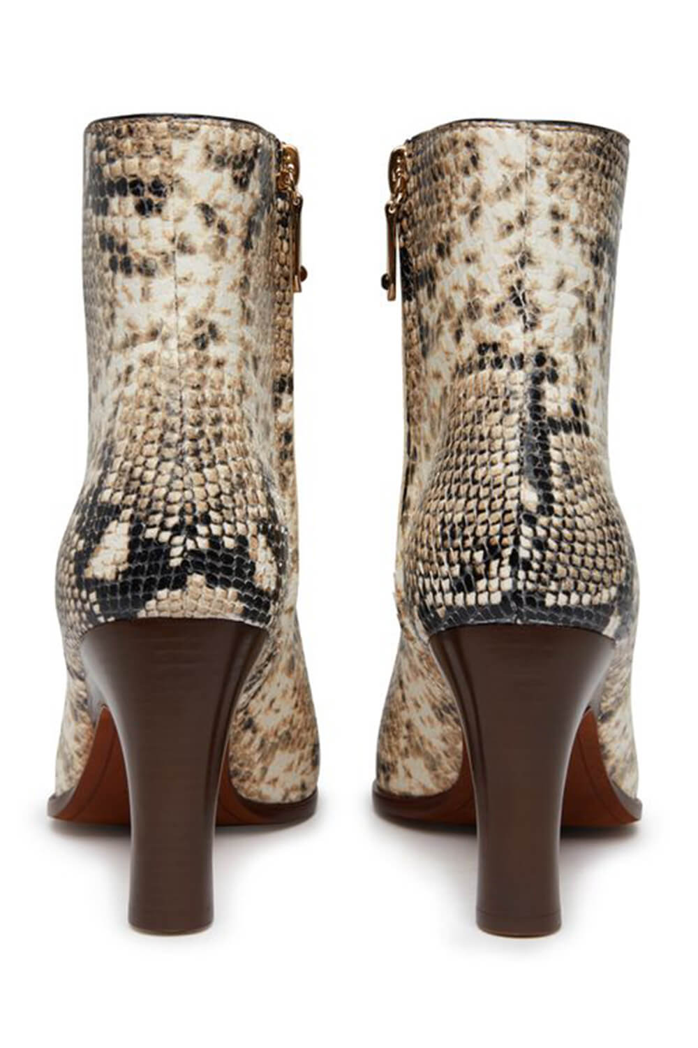 Snakeskin Faux Leather Ankle Boots