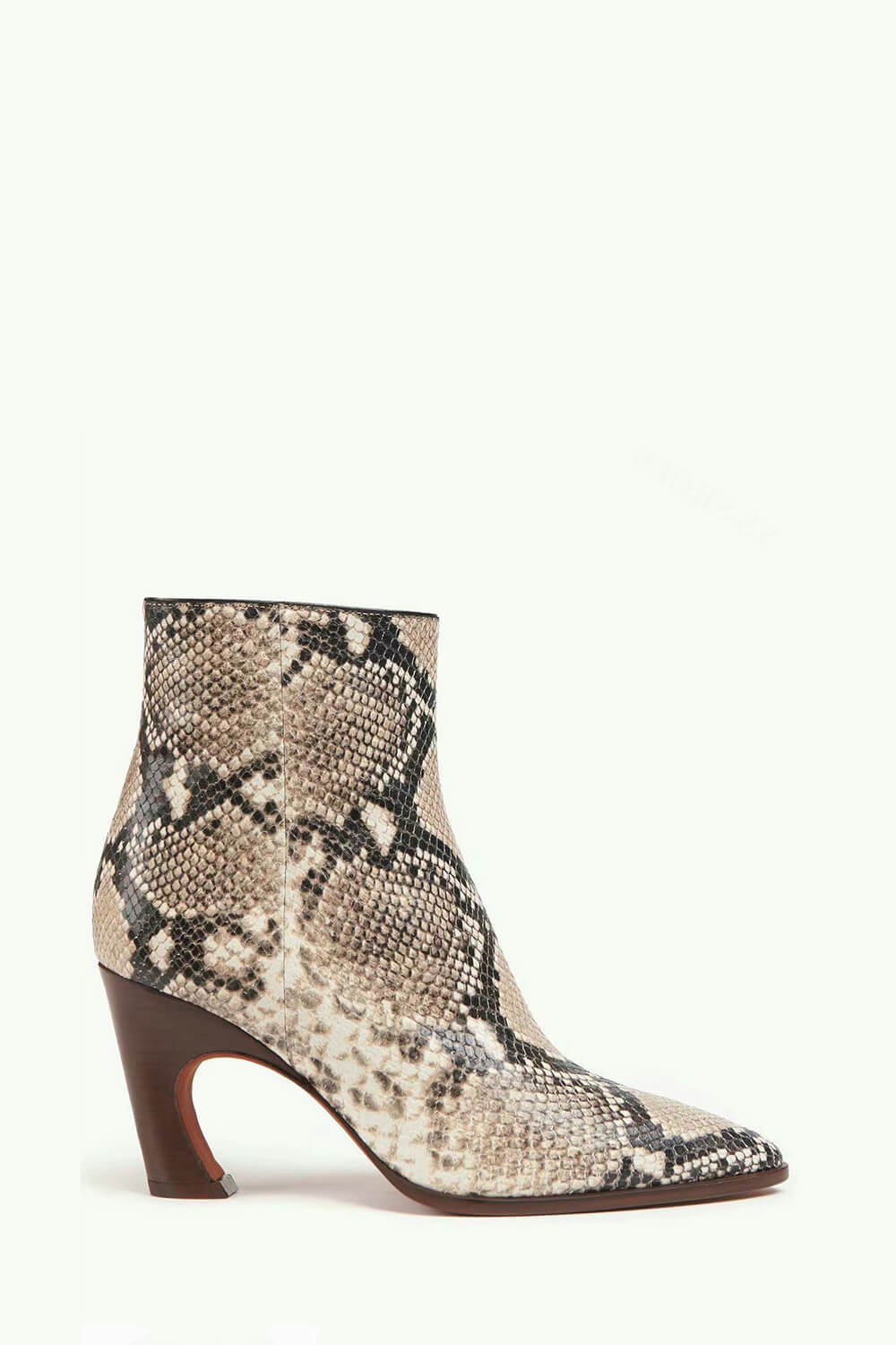 Snakeskin Faux Leather Ankle Boots