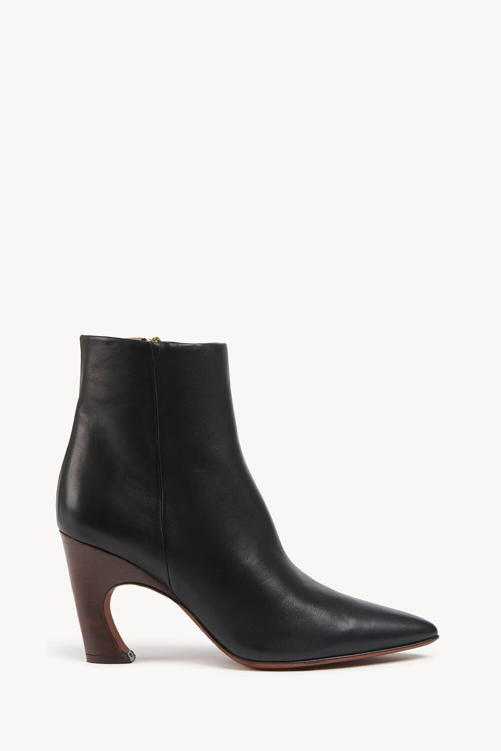 Faux Leather Pointed Toe Ankle Boots