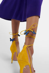 Multicolored Butterfly Around The Ankle Coil Stiletto Sandals