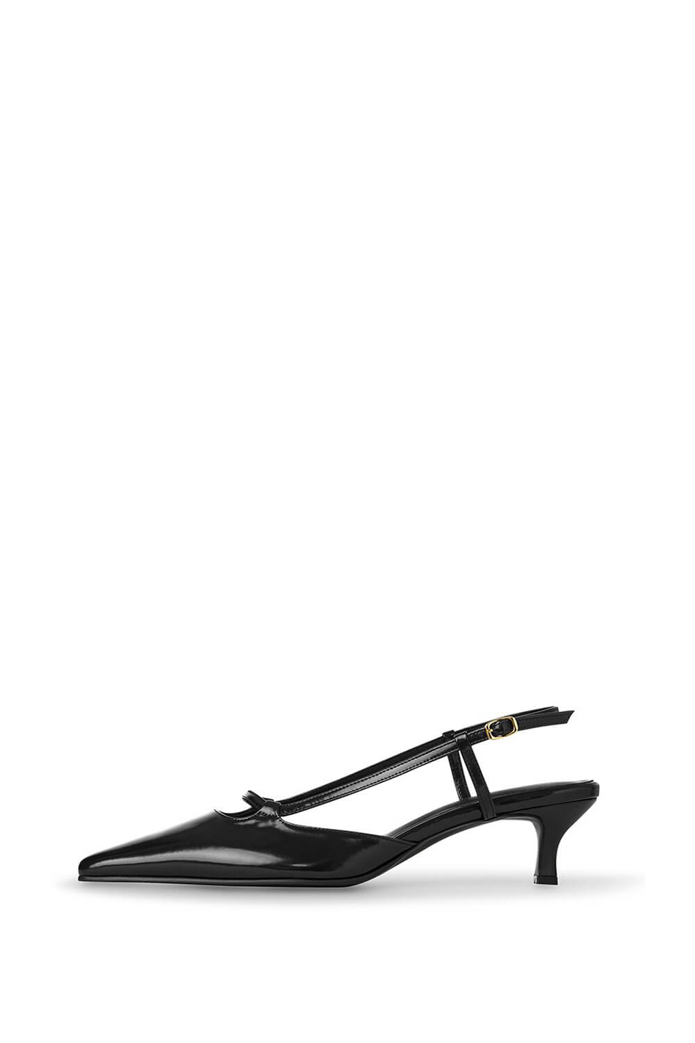 Faux Leather Pointed Toe Slingback Stiletto Heel Pumps