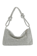 Diamante Rhinestone Knotted Hobo Shoulder Bag