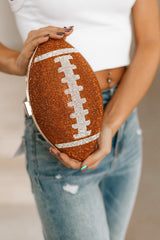 Rhinestone Football Evening Clutch With Straps