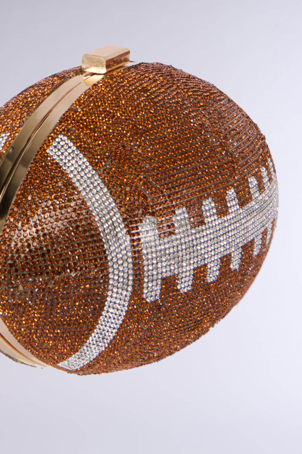 Rhinestone Football Evening Clutch With Straps