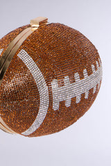 Rhinestone Football Evening Clutch With Straps