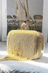 Rhinestone Fringe Evening Clutch