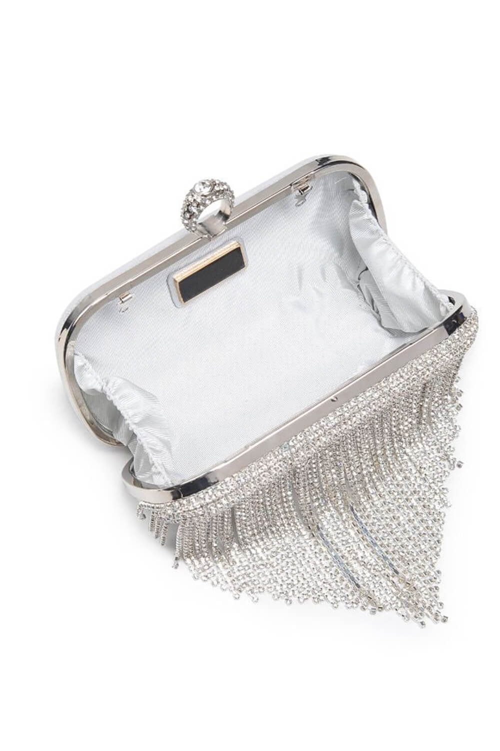 Rhinestone Fringe Evening Clutch