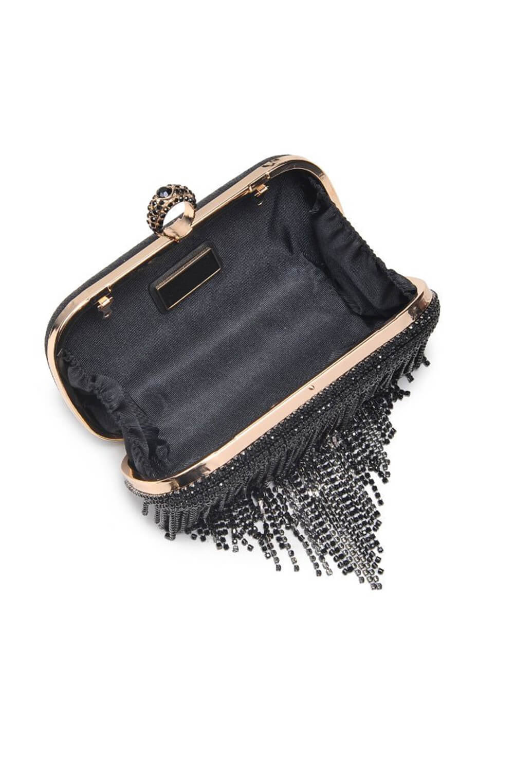 Rhinestone Fringe Evening Clutch