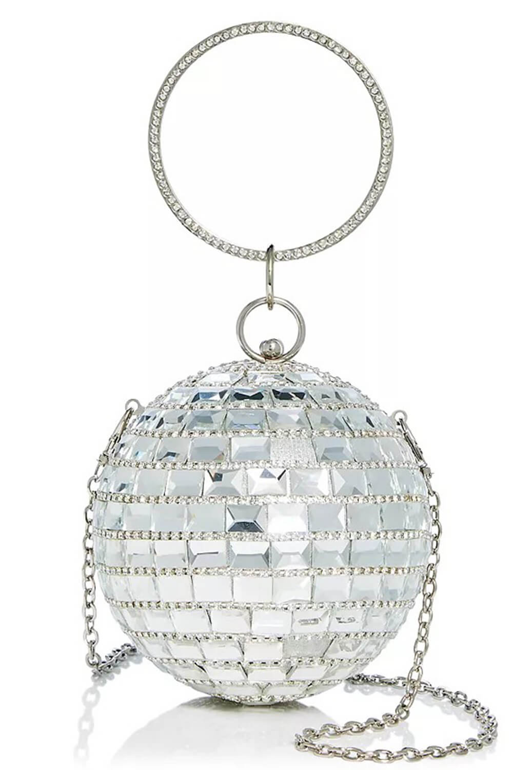 Rhinestone Disco Ball Evening Clutch Bag