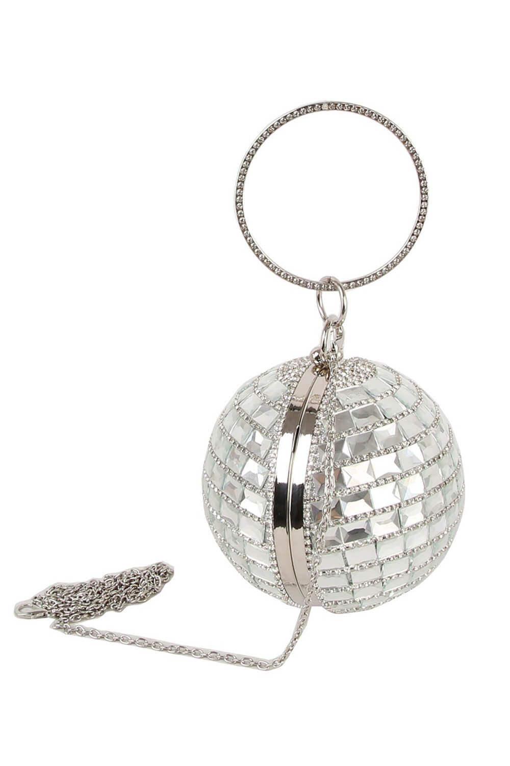 Rhinestone Disco Ball Evening Clutch Bag
