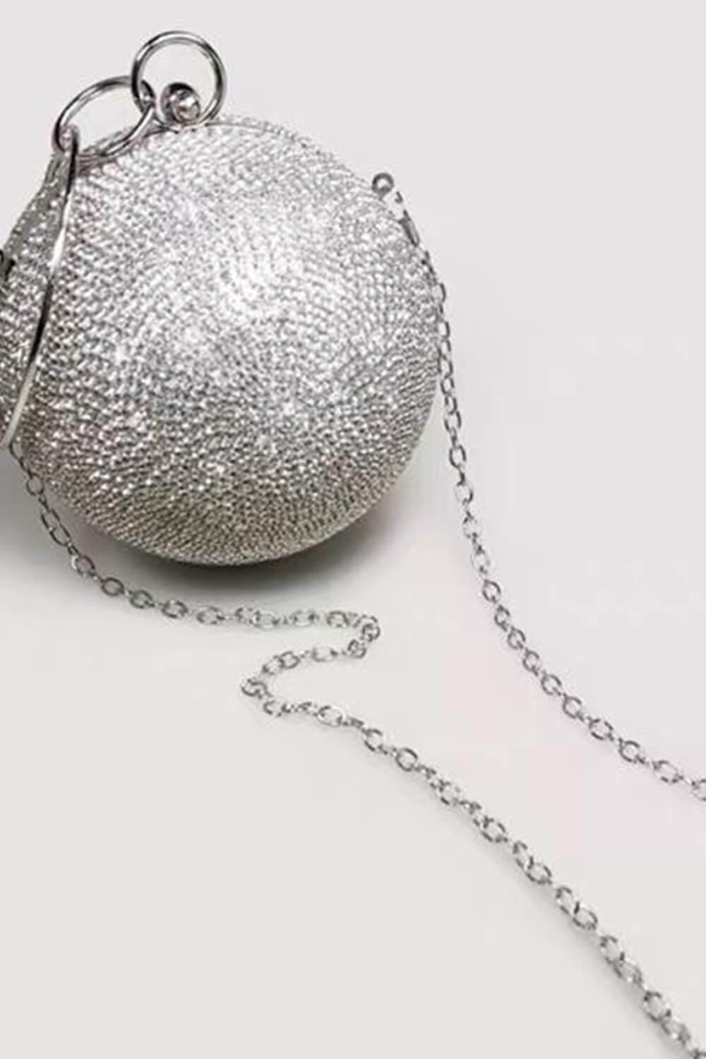 Rhinestone Embellished Disco Ball Evening Purse