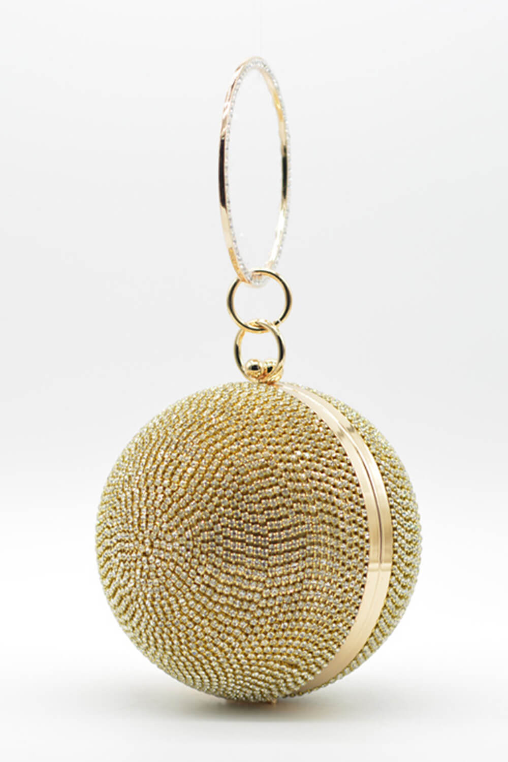 Rhinestone Embellished Disco Ball Evening Purse