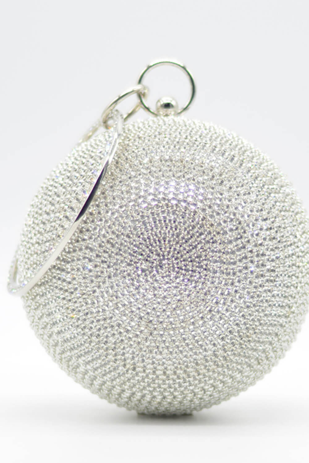 Rhinestone Embellished Disco Ball Evening Purse