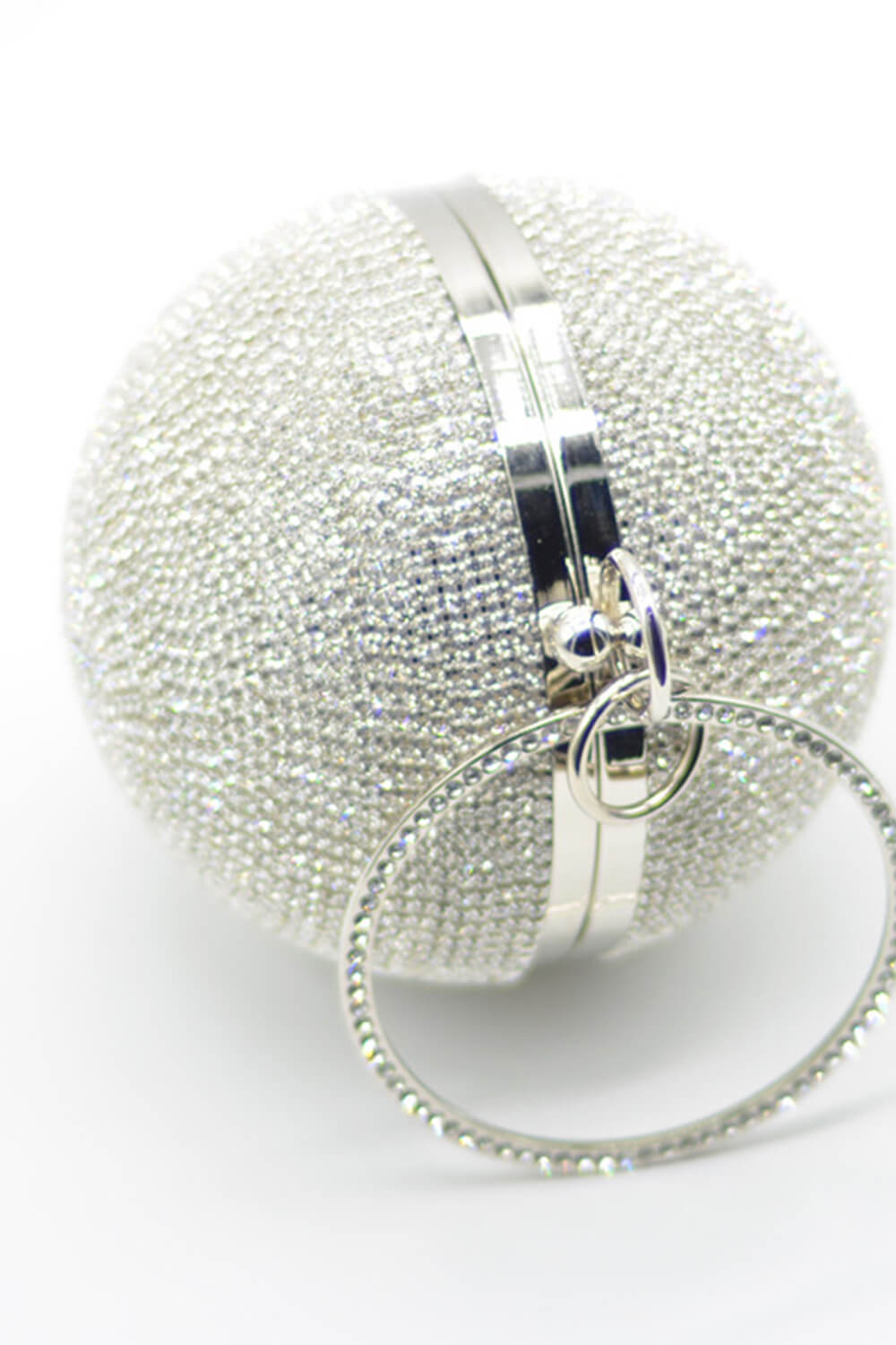 Rhinestone Embellished Disco Ball Evening Purse