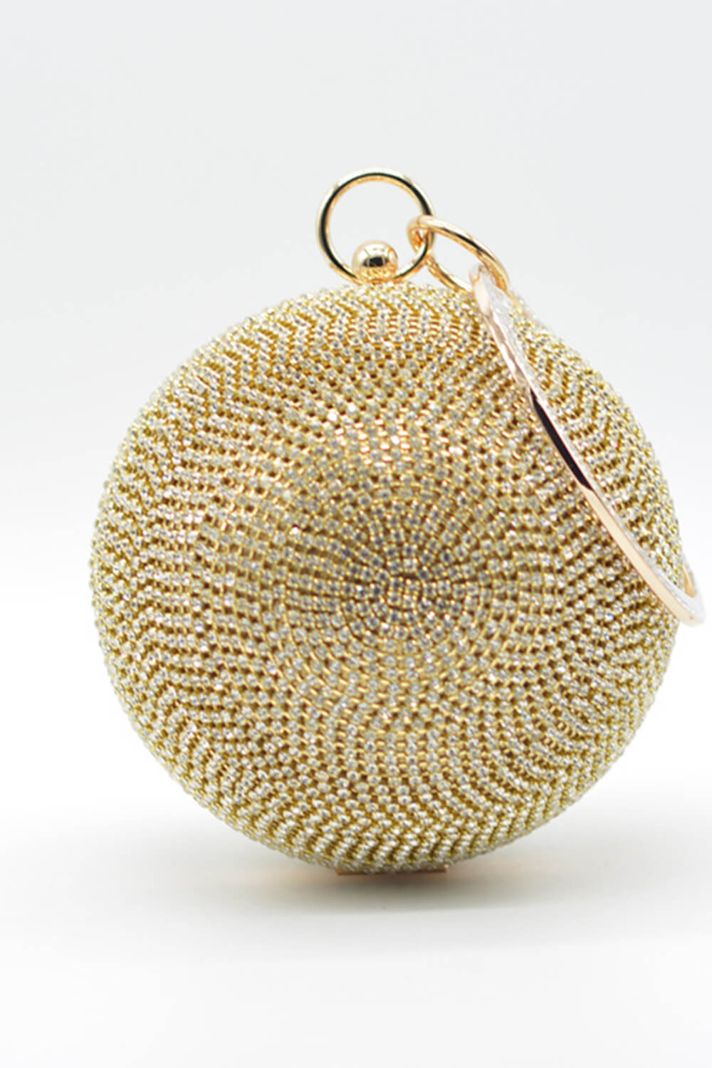 Rhinestone Embellished Disco Ball Evening Purse
