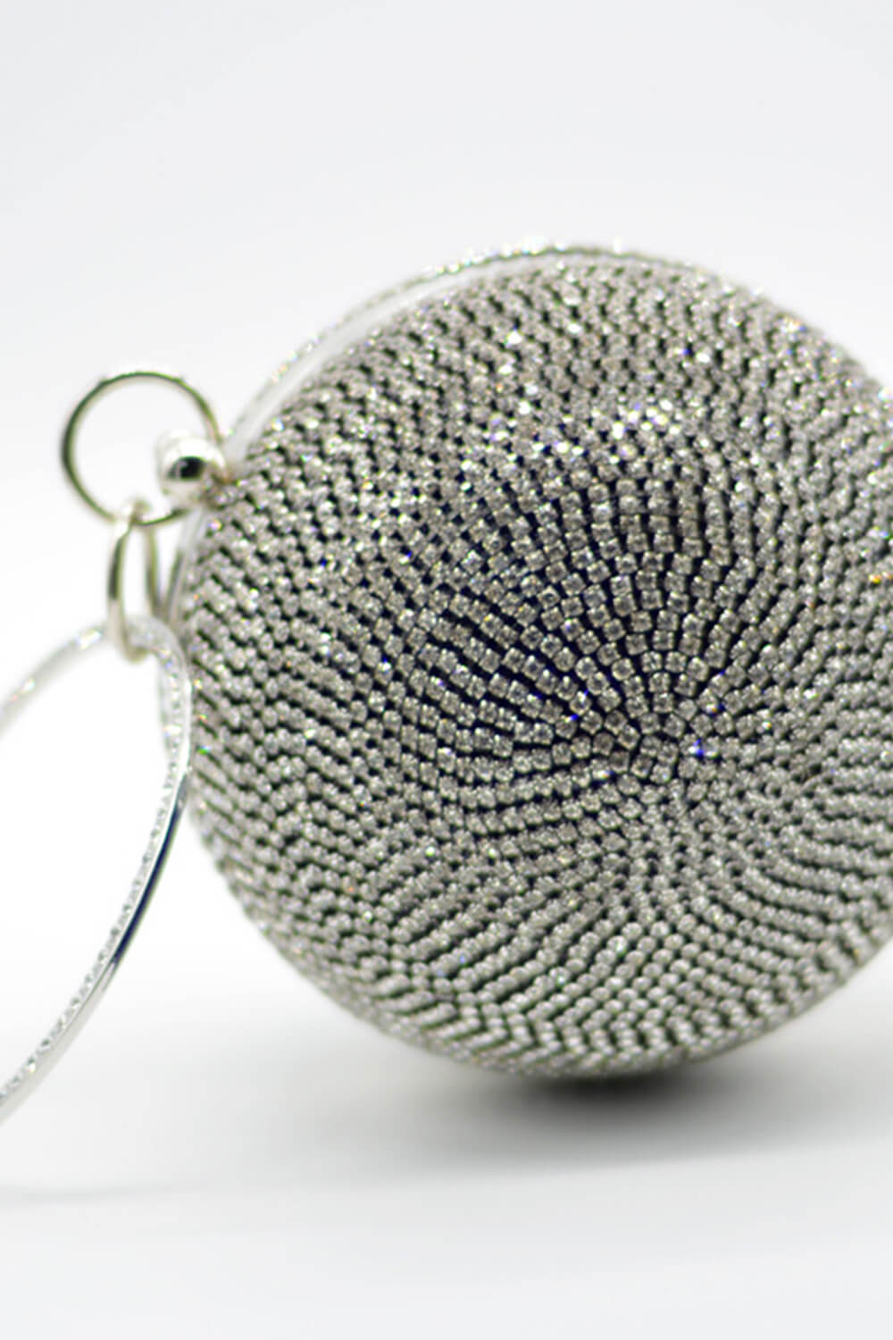 Rhinestone Embellished Disco Ball Evening Purse