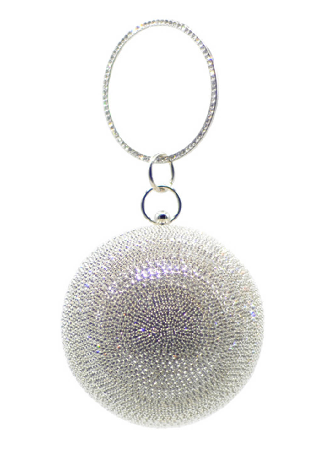 Rhinestone Embellished Disco Ball Evening Purse