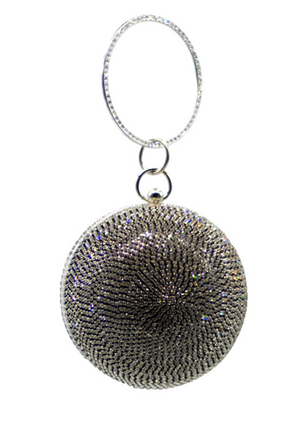 Rhinestone Embellished Disco Ball Evening Purse