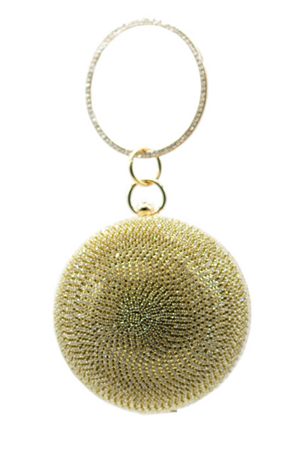 Rhinestone Embellished Disco Ball Evening Purse