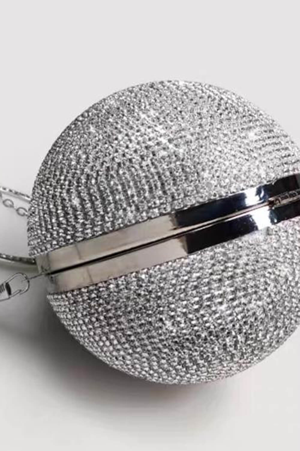 Rhinestone Embellished Disco Ball Evening Purse