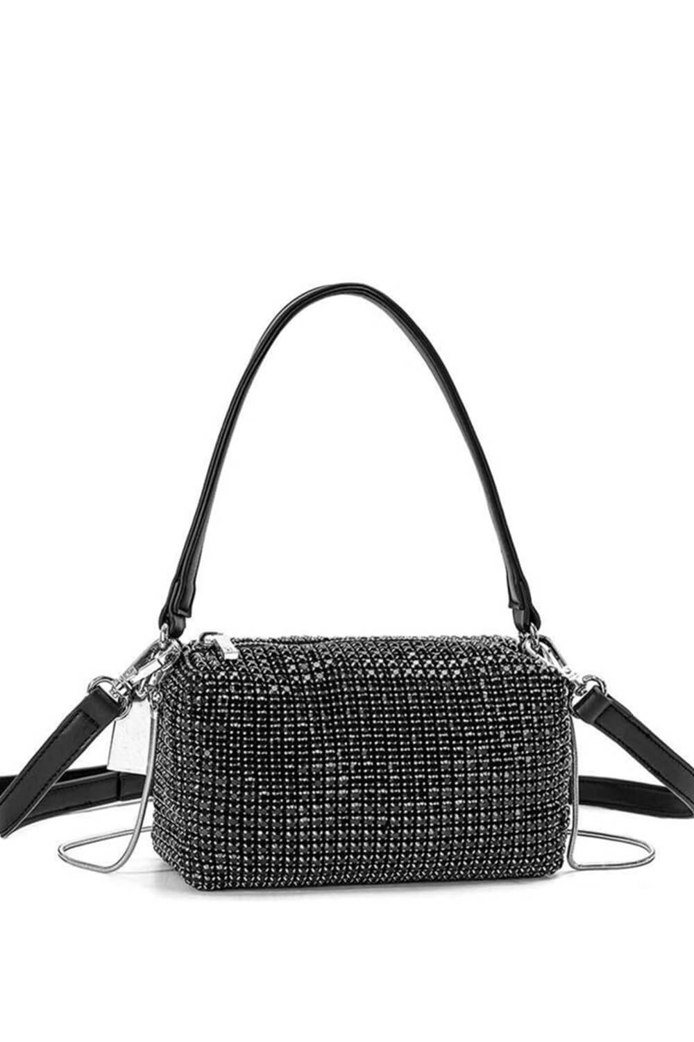 Mini Diamond-Like Rhinestones Baguette Bags Evening Crossbody Bag