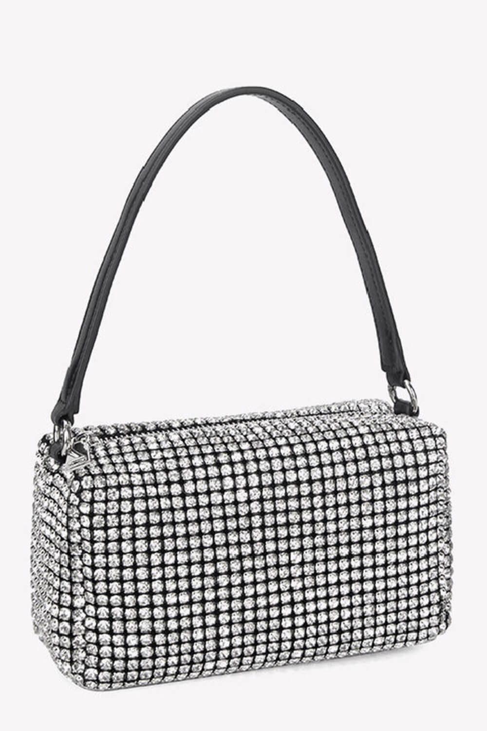 Mini Diamond-Like Rhinestones Baguette Bags Evening Crossbody Bag