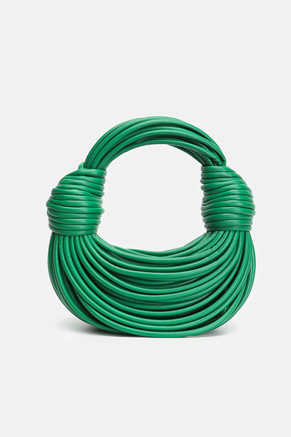 Faux Leather Noodles Knotted Top Handle Clutch Bags