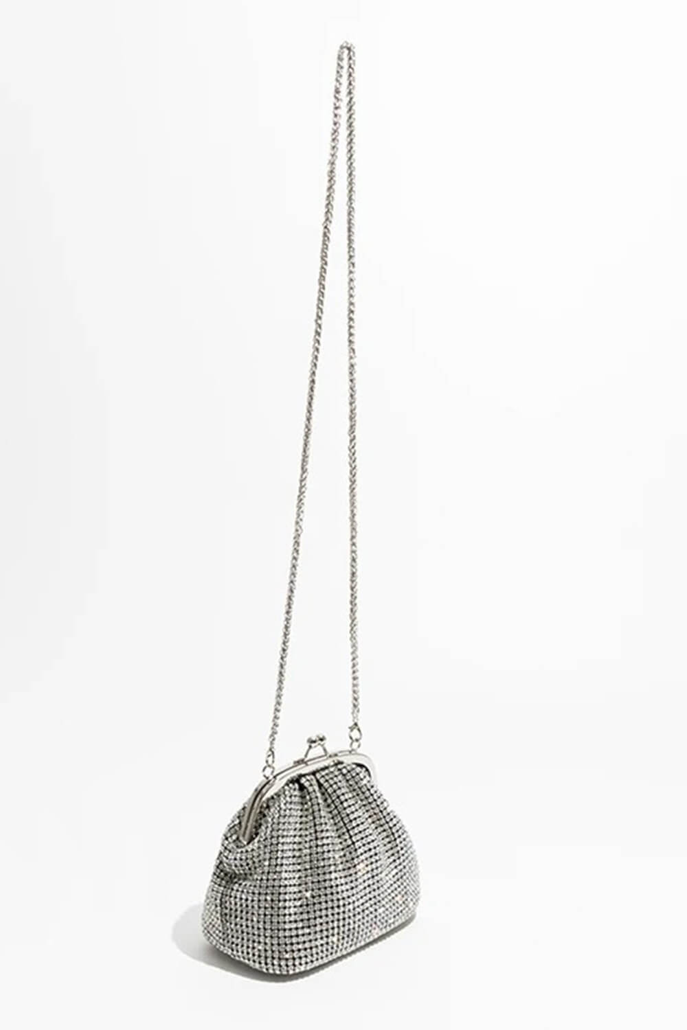 All Over Rhinestones Evening Clutch Bags With Straps
