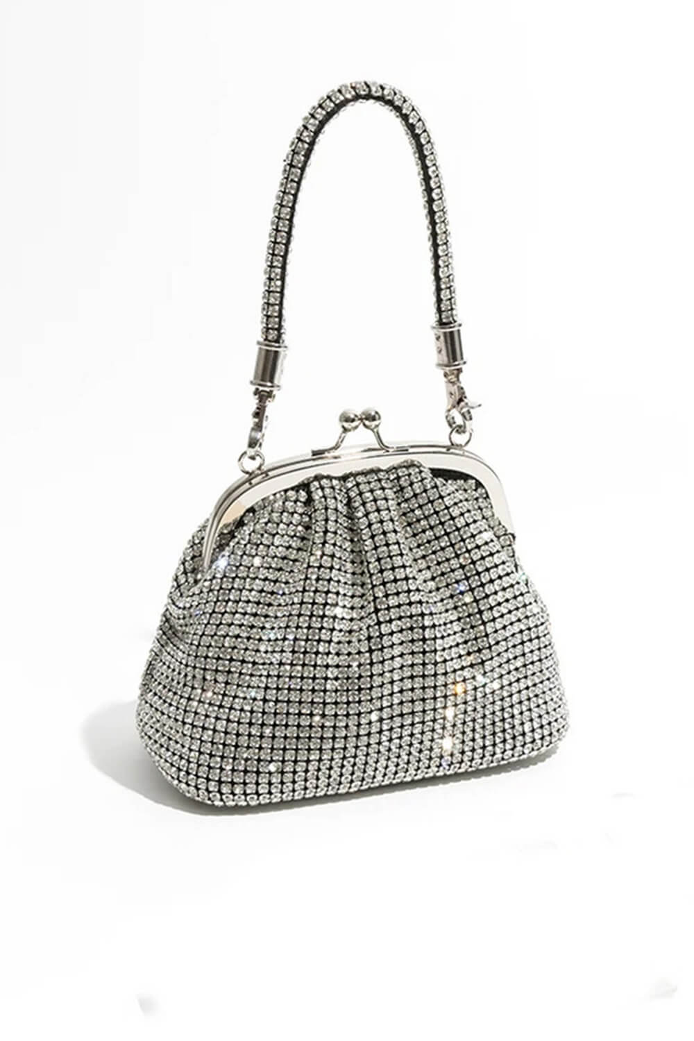 All Over Rhinestones Evening Clutch Bags With Straps