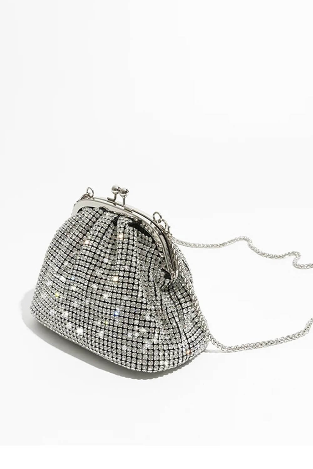 All Over Rhinestones Evening Clutch Bags With Straps
