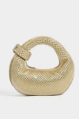 Crystal Loop-Handle Evening Moon Bag