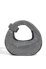 Crystal Loop-Handle Evening Moon Bag