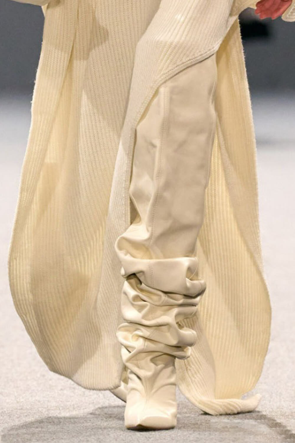 Ruched Pointed Toe Wedge Over-The-Knee Boots