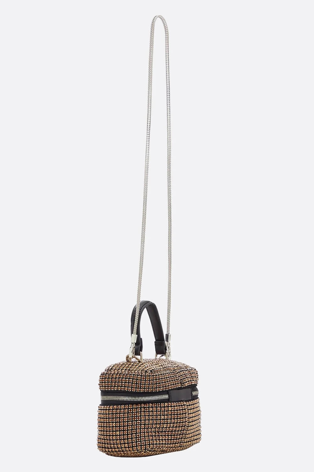 Crystals Embellished Evening Handbag With Removable Shoulder Strap