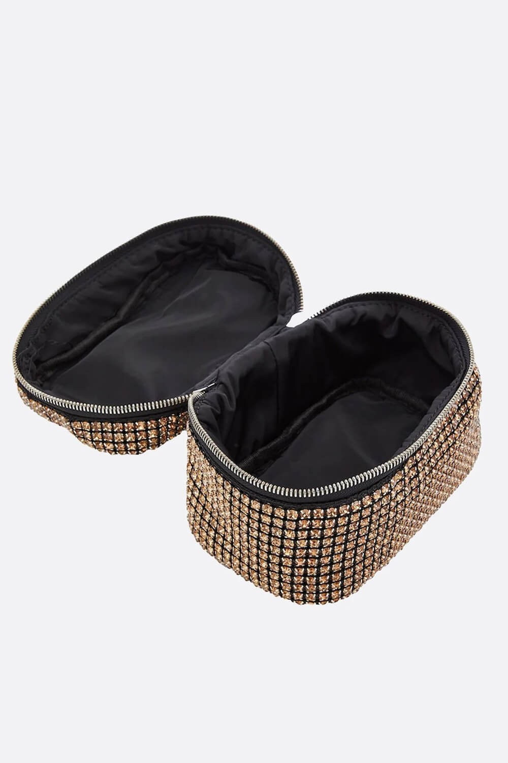Crystals Embellished Evening Handbag With Removable Shoulder Strap