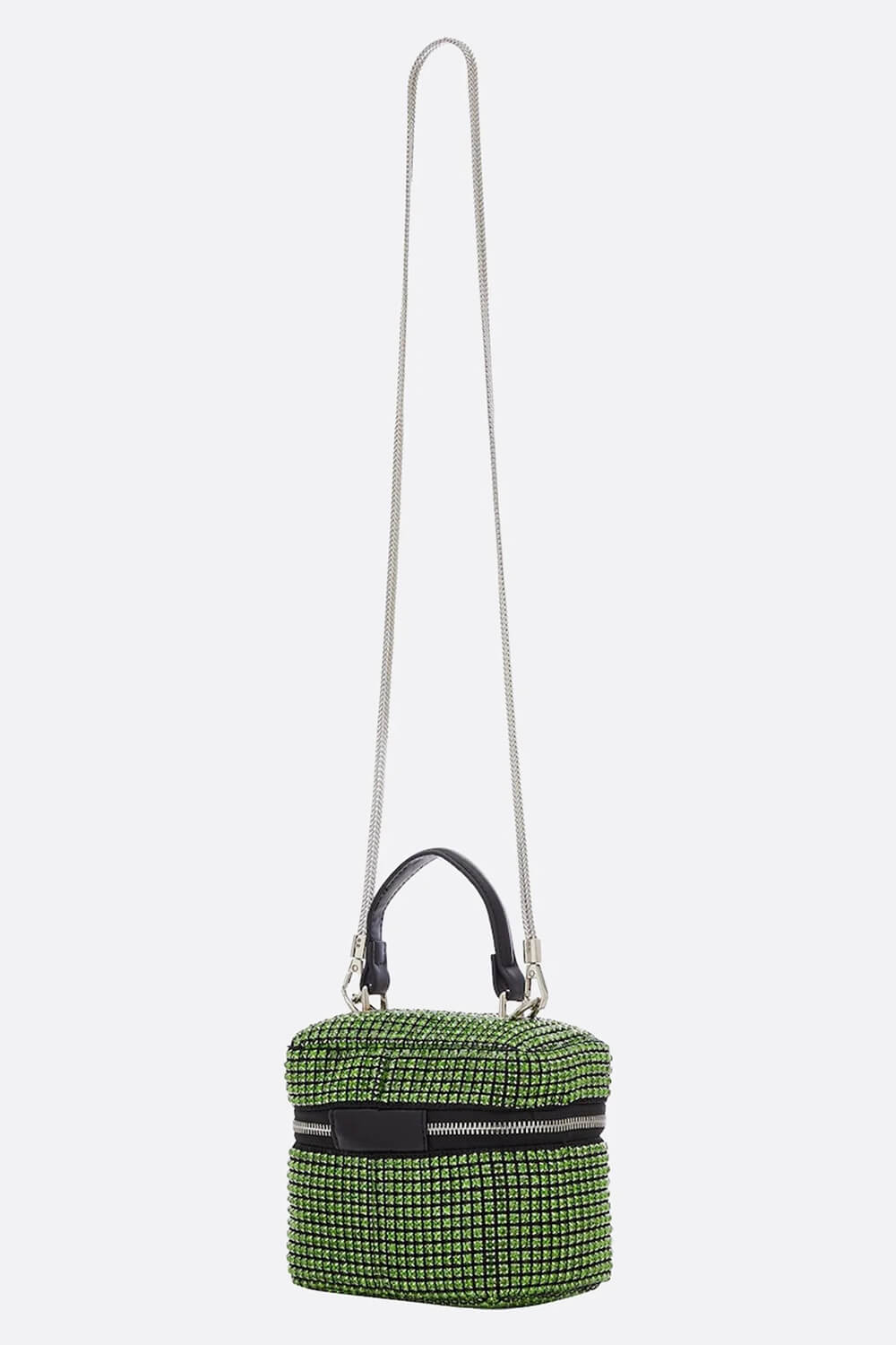 Crystals Embellished Evening Handbag With Removable Shoulder Strap
