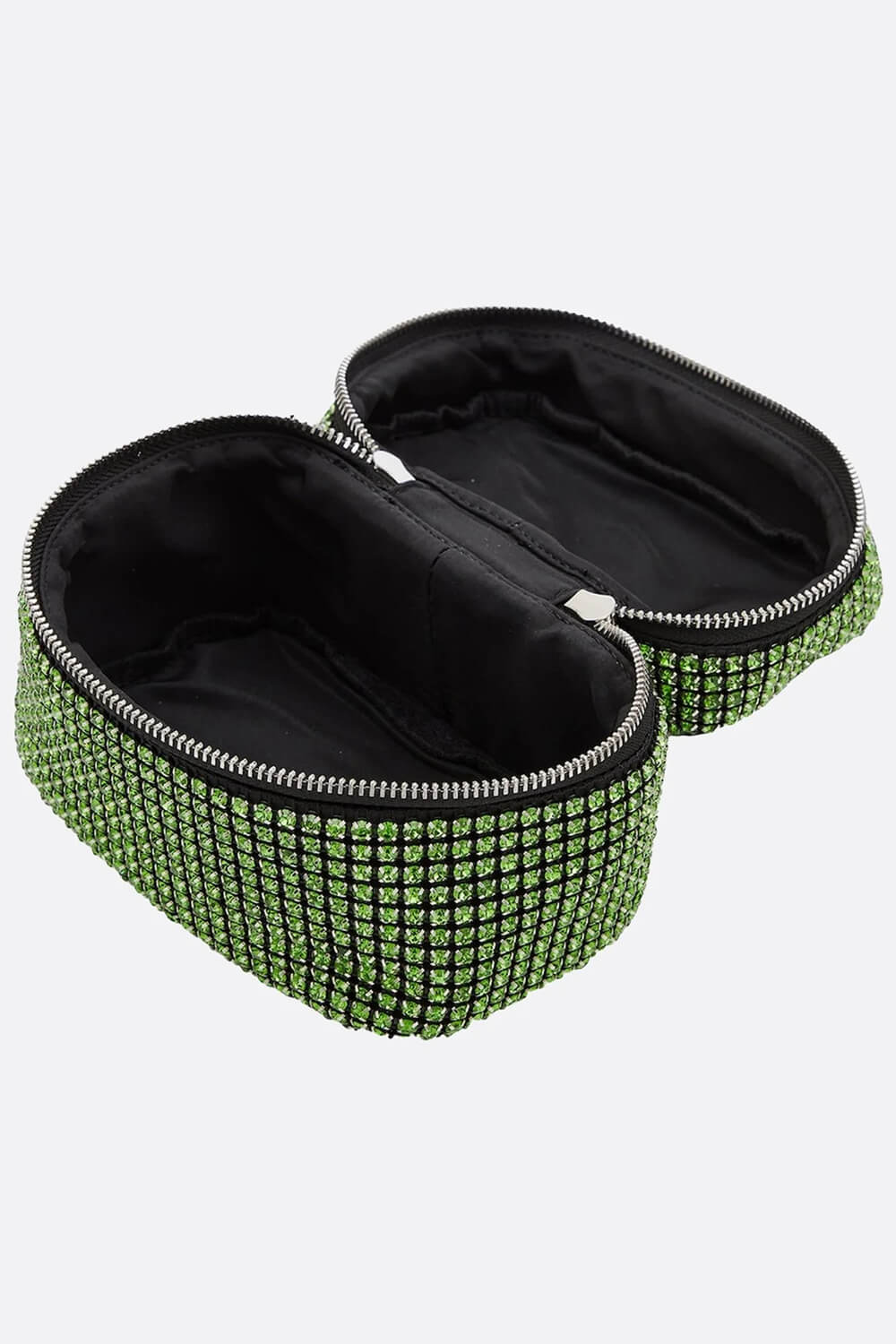 Crystals Embellished Evening Handbag With Removable Shoulder Strap