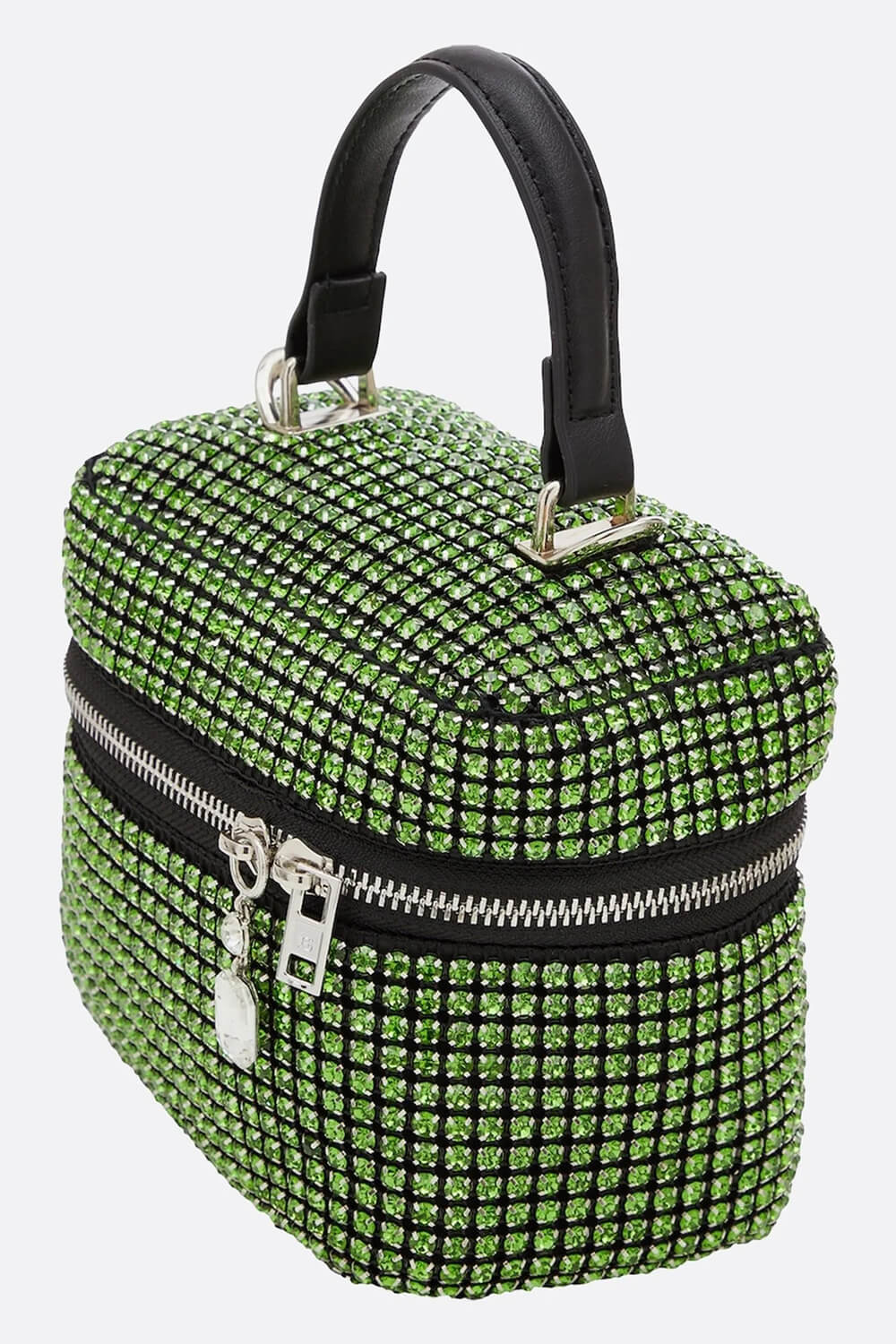 Crystals Embellished Evening Handbag With Removable Shoulder Strap