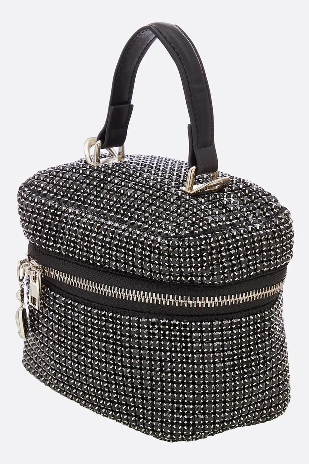 Crystals Embellished Evening Handbag With Removable Shoulder Strap