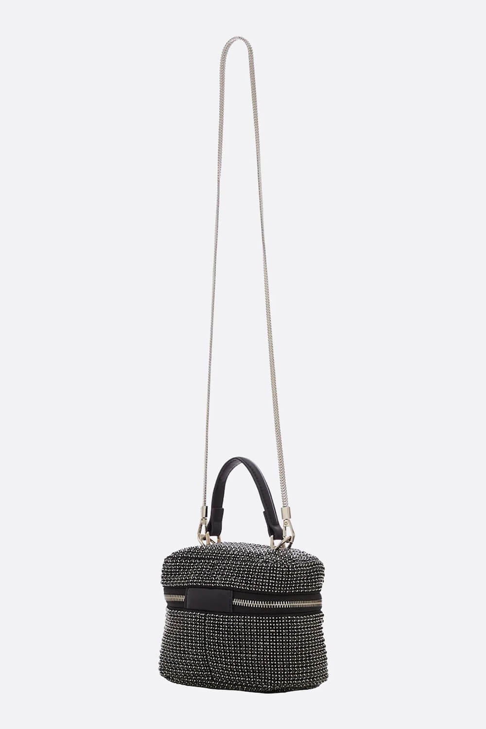 Crystals Embellished Evening Handbag With Removable Shoulder Strap