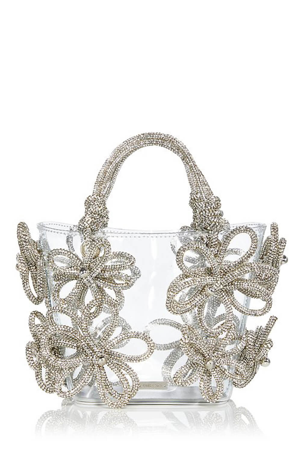 Metallic Bloom Mini Crystal-Embellished Pvc Tote