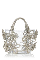 Metallic Bloom Mini Crystal-Embellished Pvc Tote