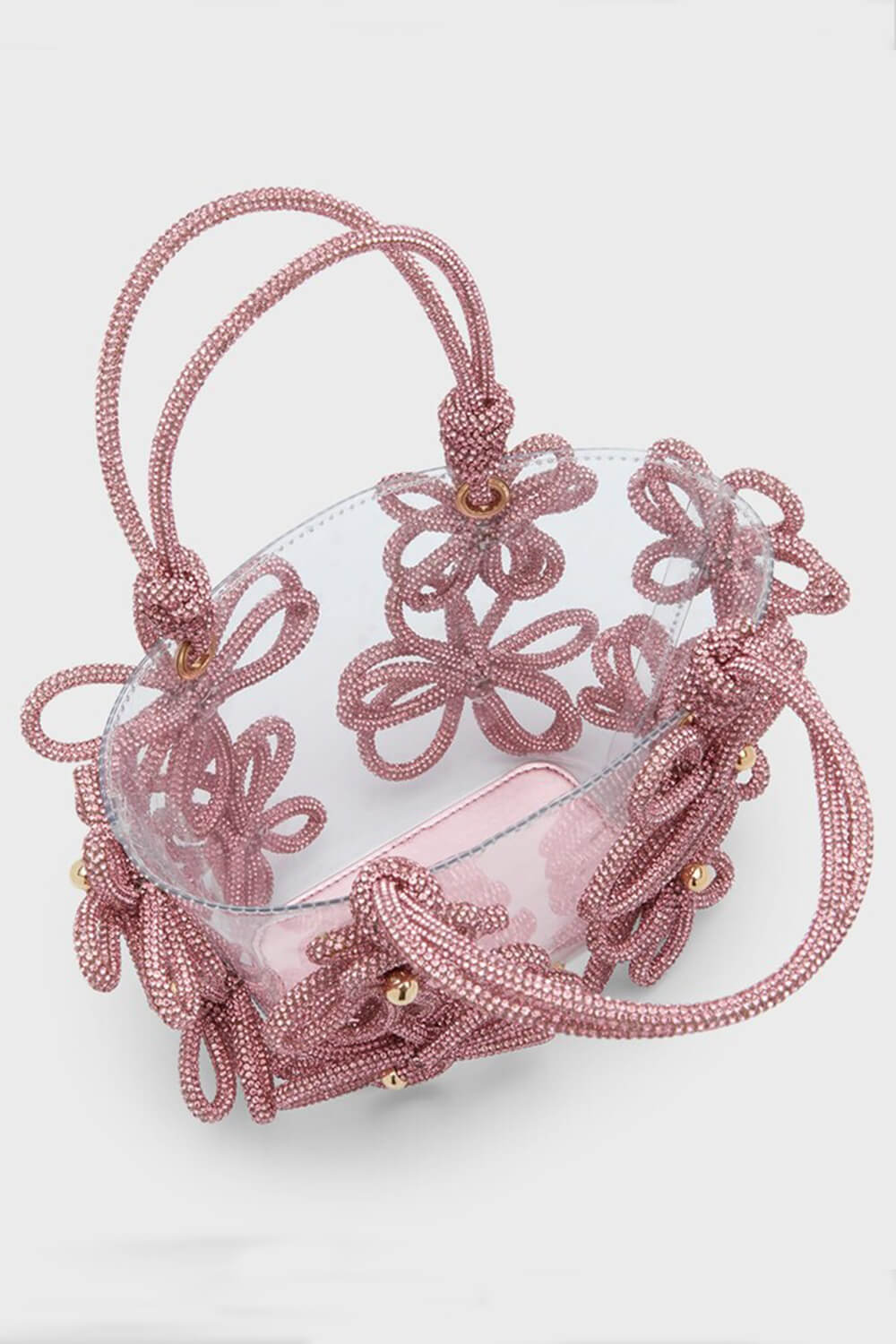 Metallic Bloom Mini Crystal-Embellished Pvc Tote