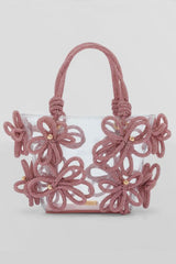 Metallic Bloom Mini Crystal-Embellished Pvc Tote