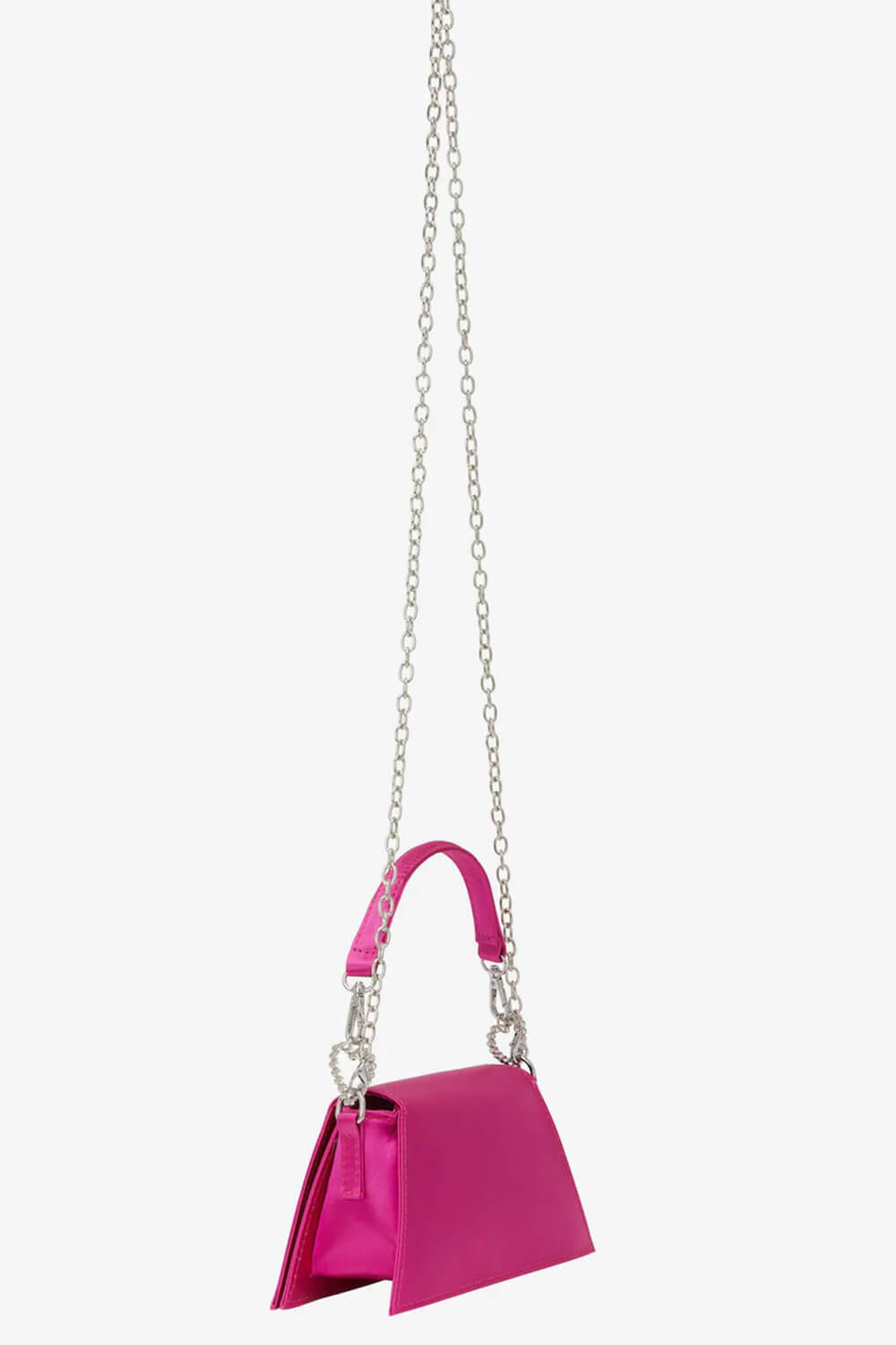 Satin Triple Heart Top-Handle Mini Bag