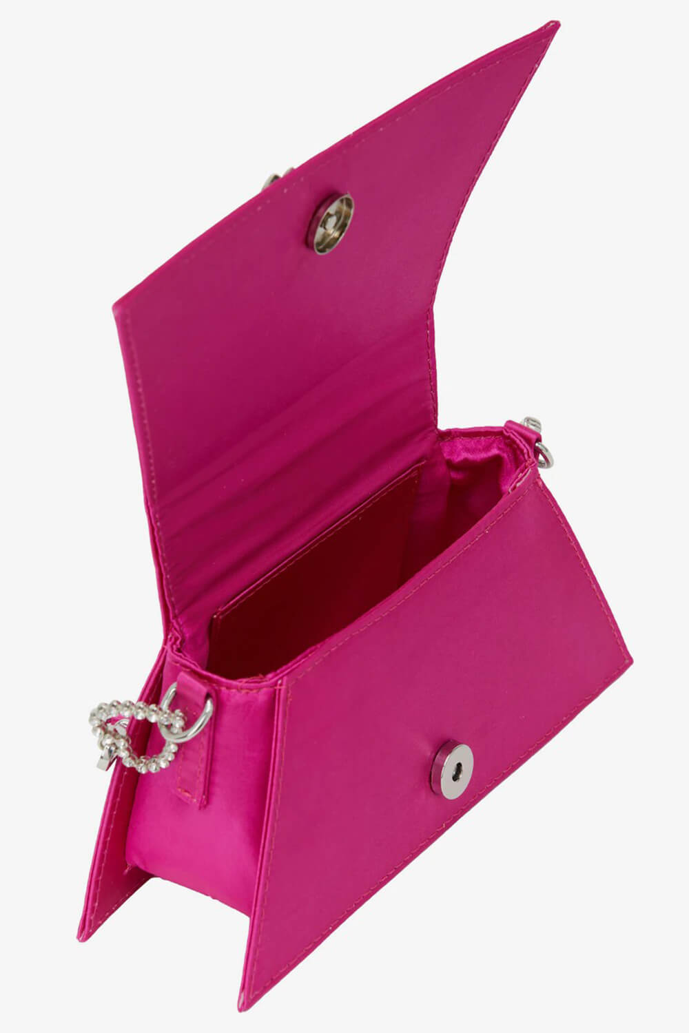 Satin Triple Heart Top-Handle Mini Bag