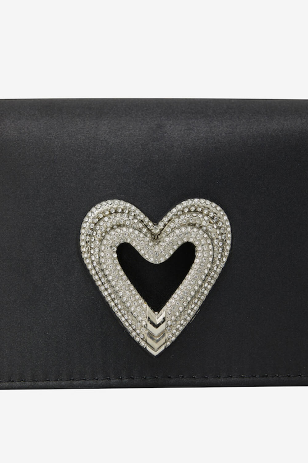Satin Triple Heart Top-Handle Mini Bag