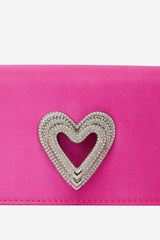 Satin Triple Heart Top-Handle Mini Bag