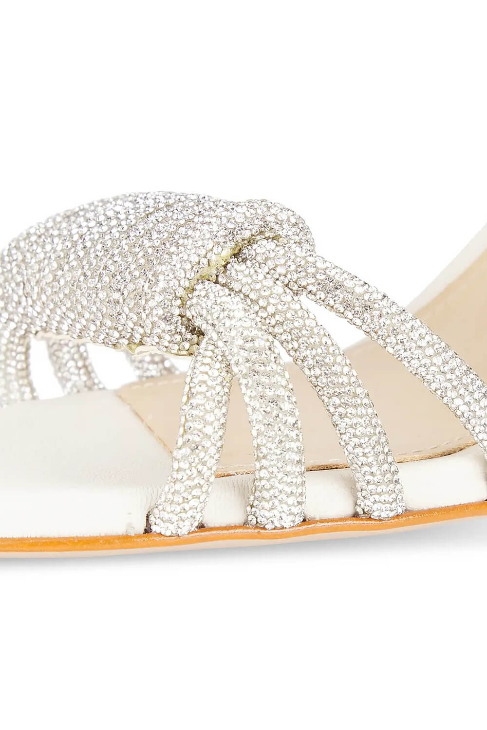 Crystal-Embellished Knotted Block-Heel Sandals