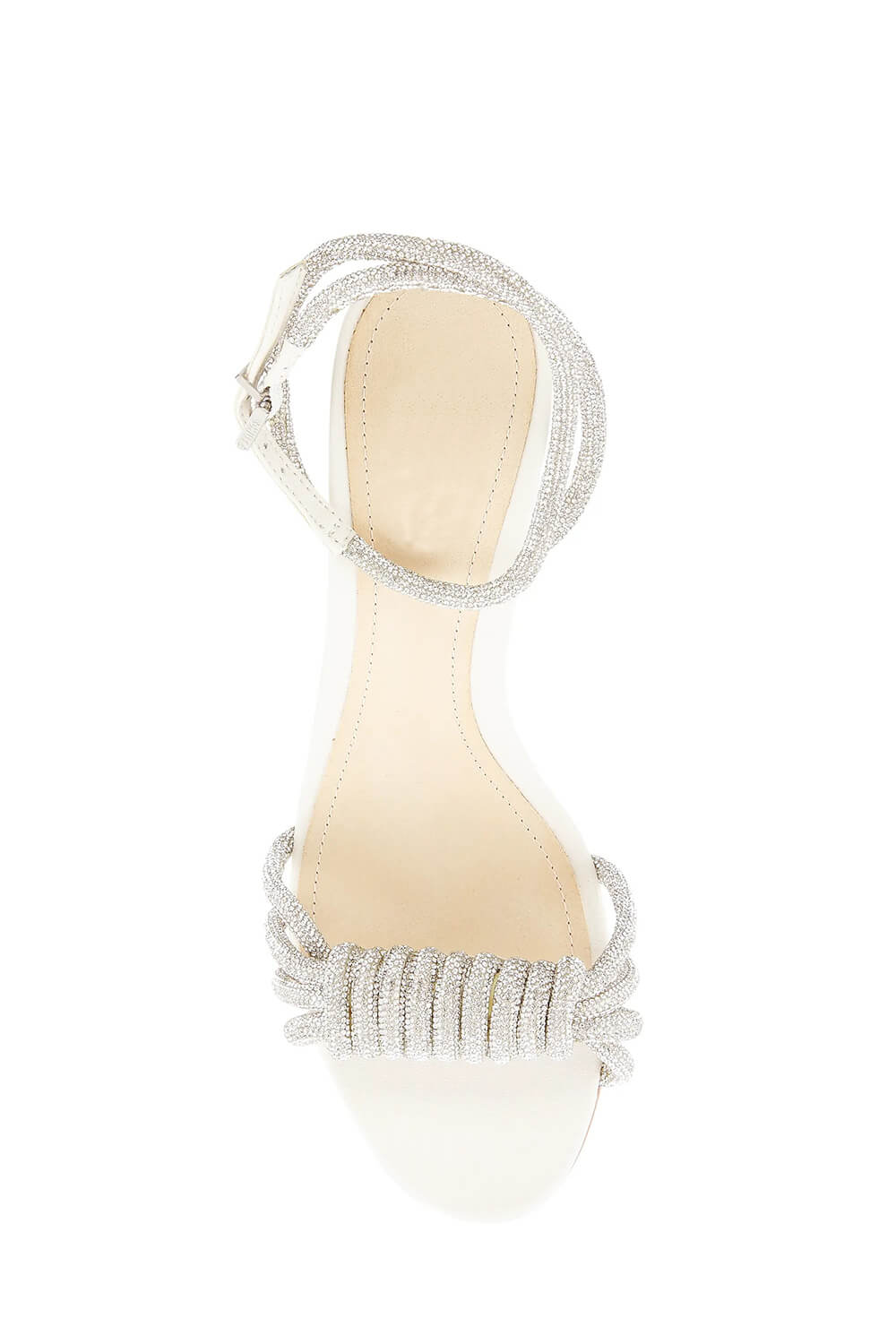 Crystal-Embellished Knotted Block-Heel Sandals